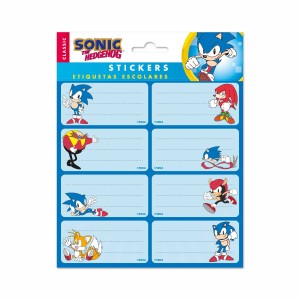 SONIC THE HEDGEHOG SELF ADHESIVE LABELS