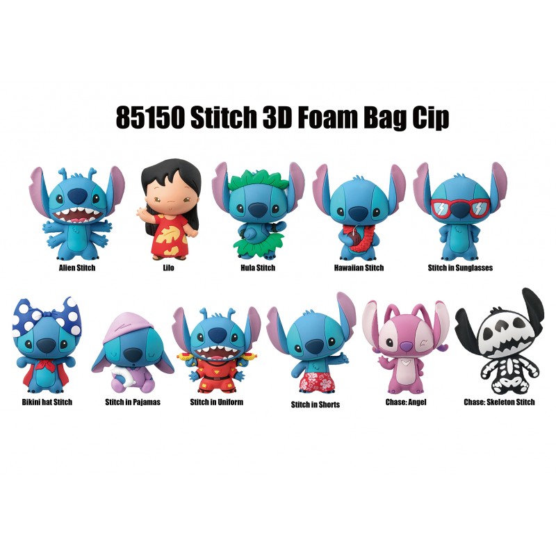 CDU 3D Foam Bag clips display (24 pcs) Disney Stitch