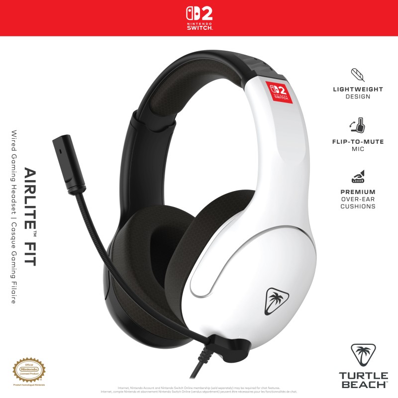 Turtle Beach Airlite Fit Headset Black &amp; White